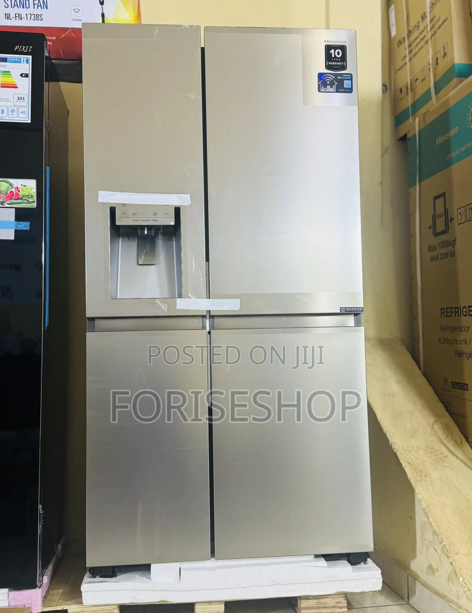 Hisense 720 Litres Side By Side Refrigerator With Ice Maker And Wifi