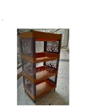 Plastic Stackable 4 Tier Storage Rack Kitchen Rack