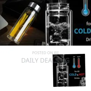 Double-Wall Borosilicate Glass Tea Infuser Bottle
