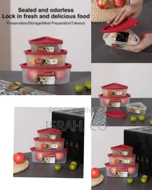 3 PCS Crisper Boxes Reusable Pizza Leftover Storage Container