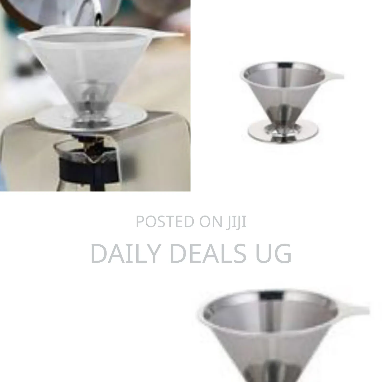 Stainless Steel Pour-Over Coffee Filter or Dripper