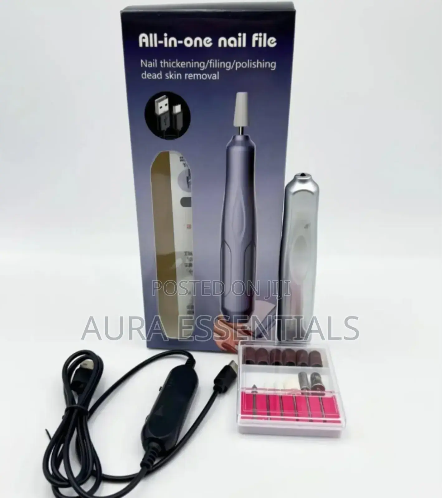 Portable, All-in-One Electric Nail File