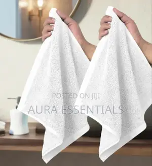 White, Square Cotton Hand Towels or Face Cloths