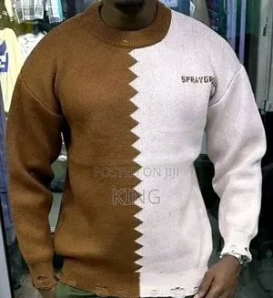 Brown and Cream Brace Sweater