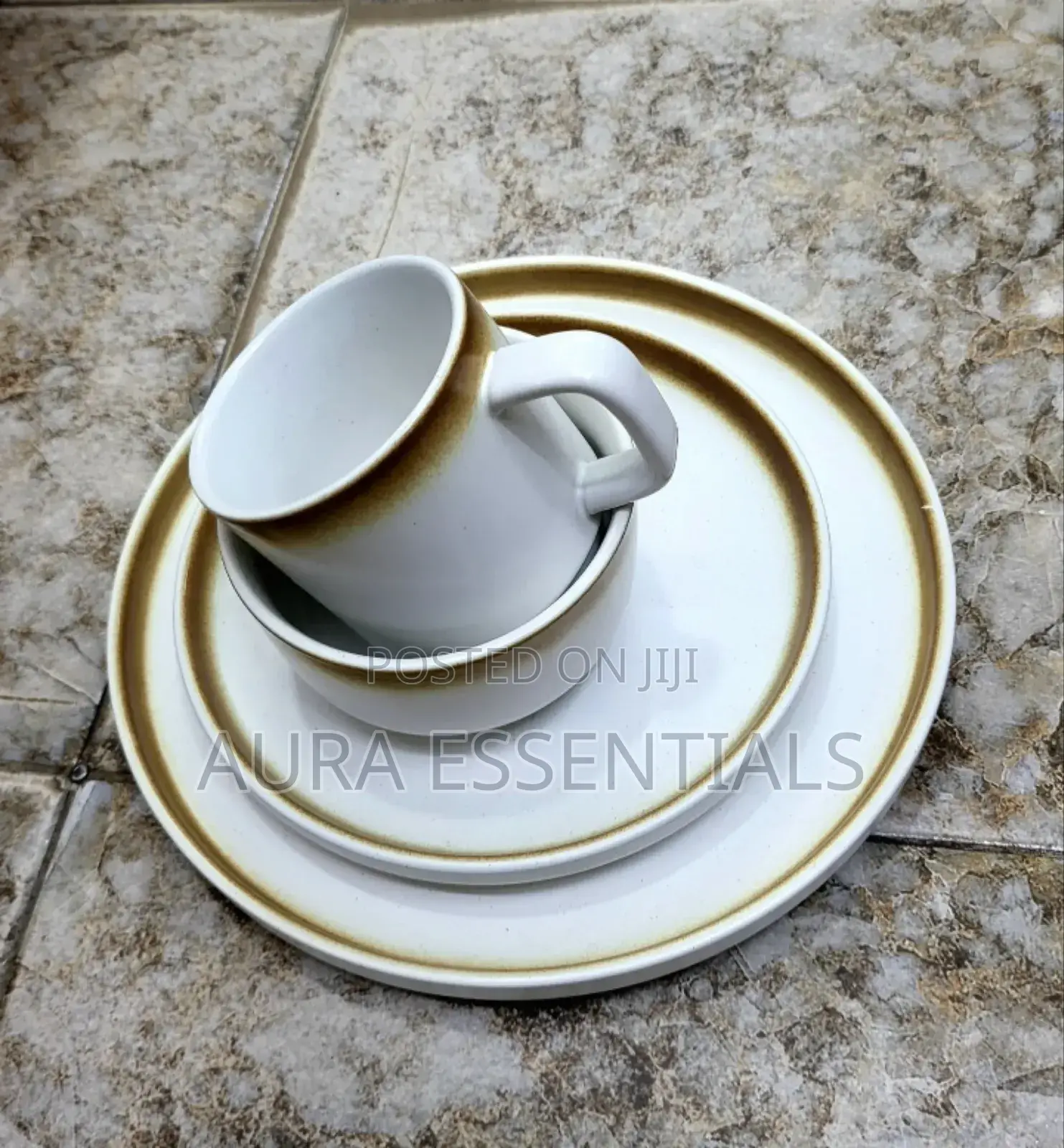 24-Piece Crafted Ceramic Dinner Set
