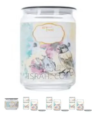 Luminarc 3 Piece Happy Bird Sugar Bowl, Food Storage Jar Container