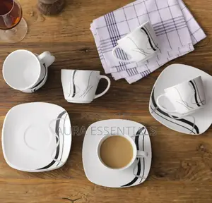 12piecea Veweet Fiona Porcelain Coffee Cups and Saucers