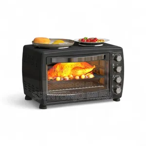 Pixel 38l Oven With 2 Hot Plates Rotisserie - Black