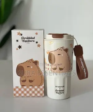 Sitarayuri X Scribbled Kapibara Insulated Travel Tumbler