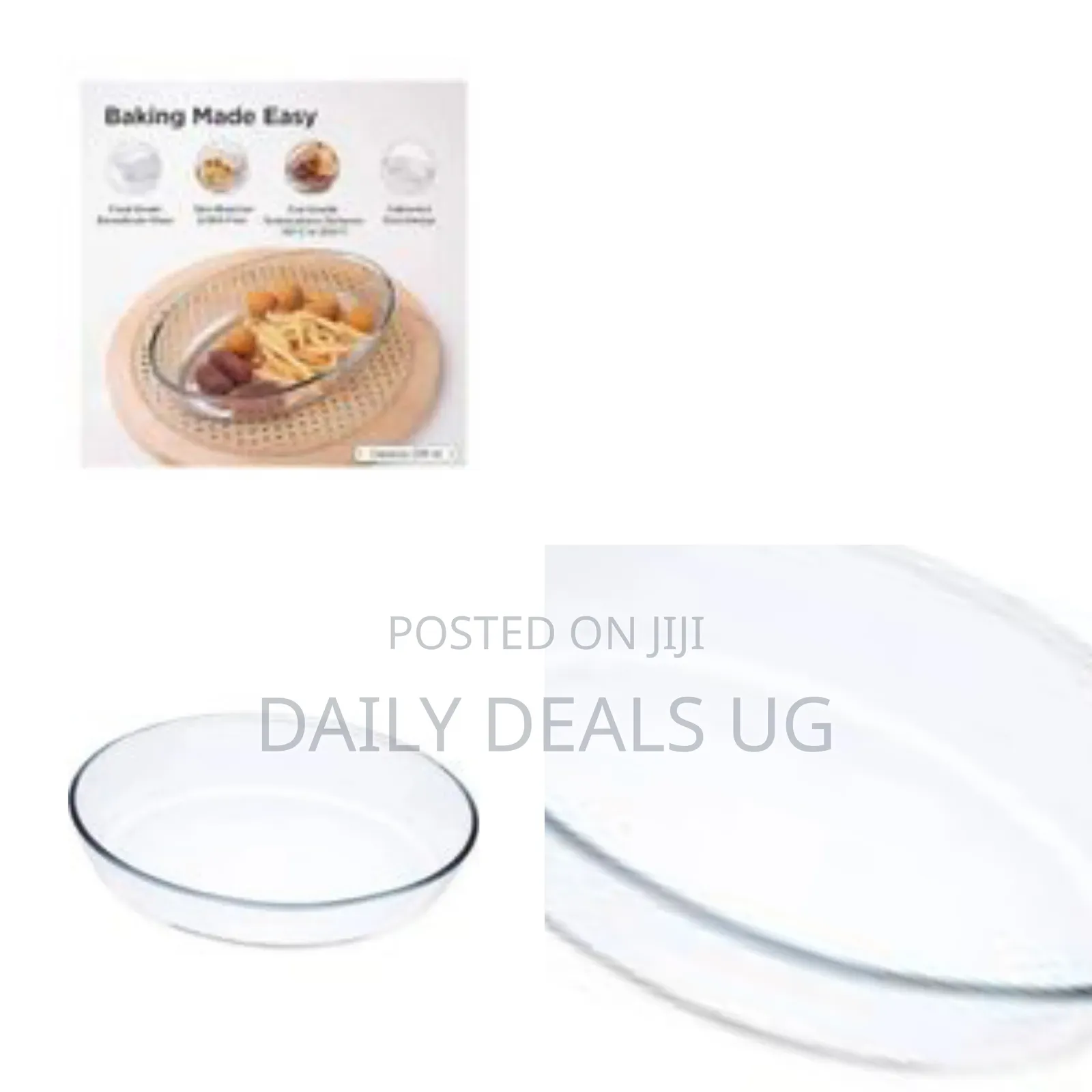 Borosilicate Glass Oval Baking Tray