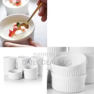 Set of 12 Porcelain Ramekins Ceramic