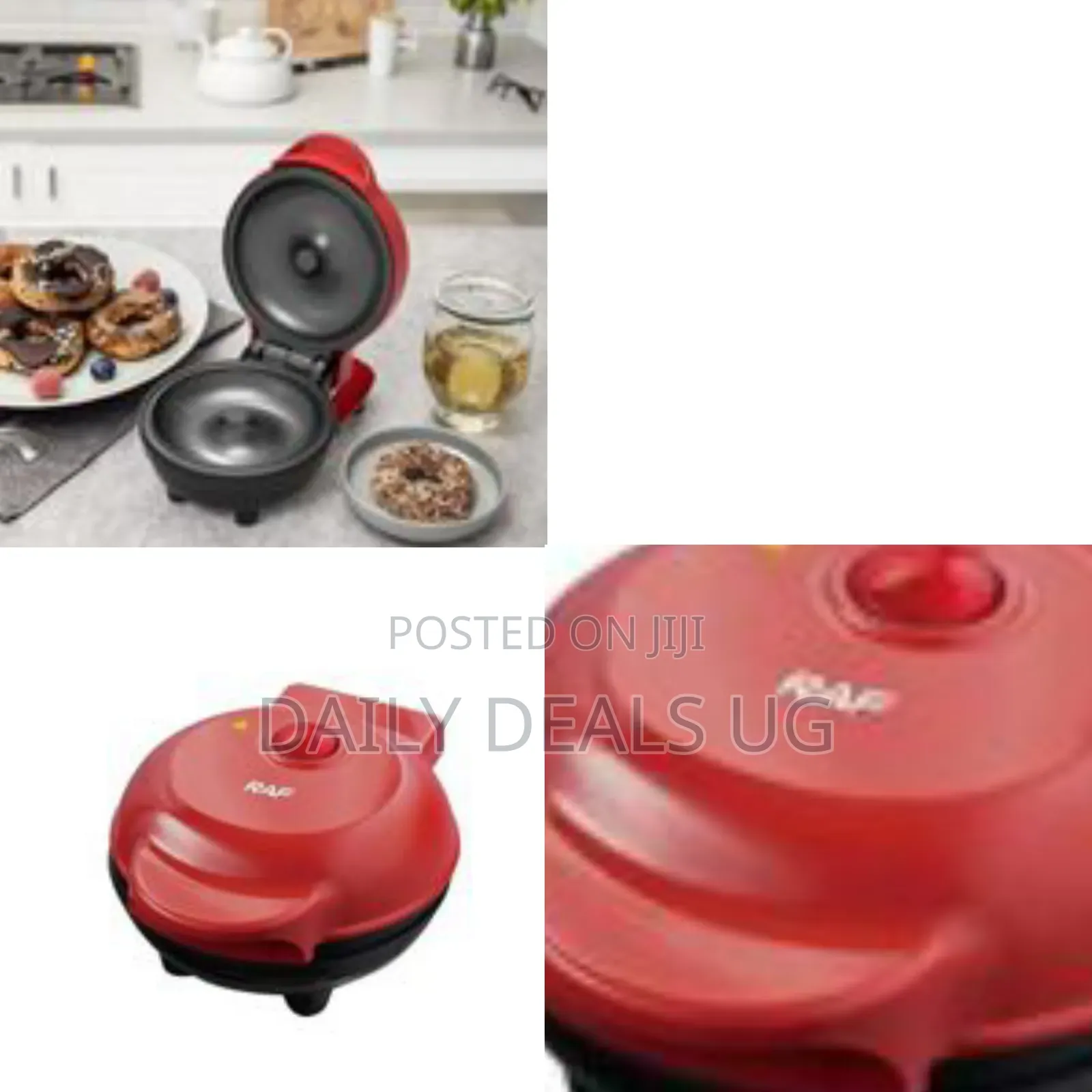 A Red Raf Mini Waffle Maker