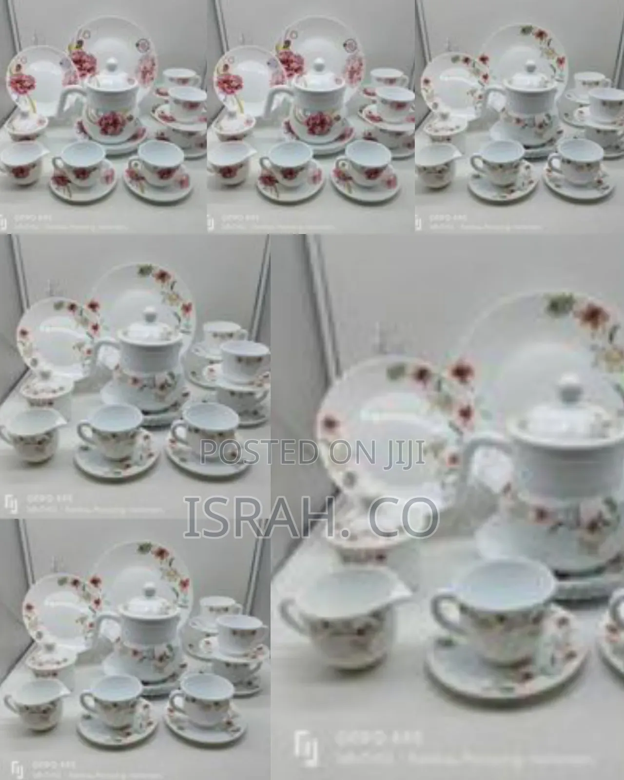 24-Piece Elegant Floral Tea Dinnerware Set