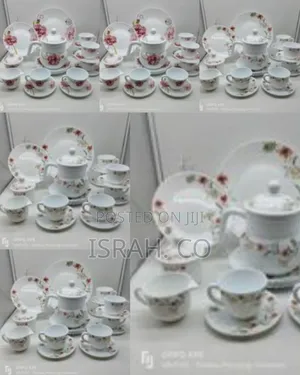 24-Piece Elegant Floral Tea Dinnerware Set