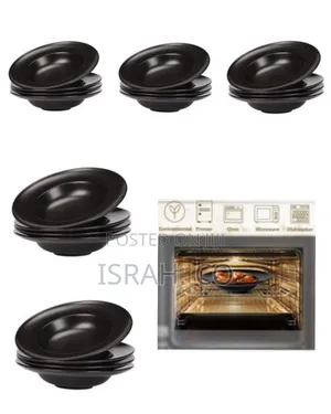 Set of 6 Elegant Matte Black Pasta Soup Bowls