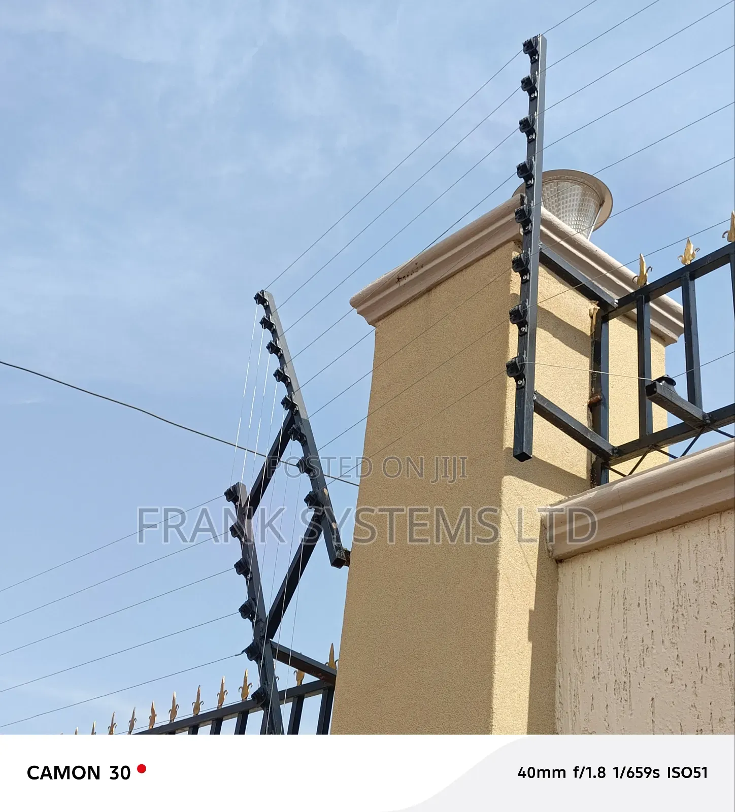 Electric Fence On Modern Houses