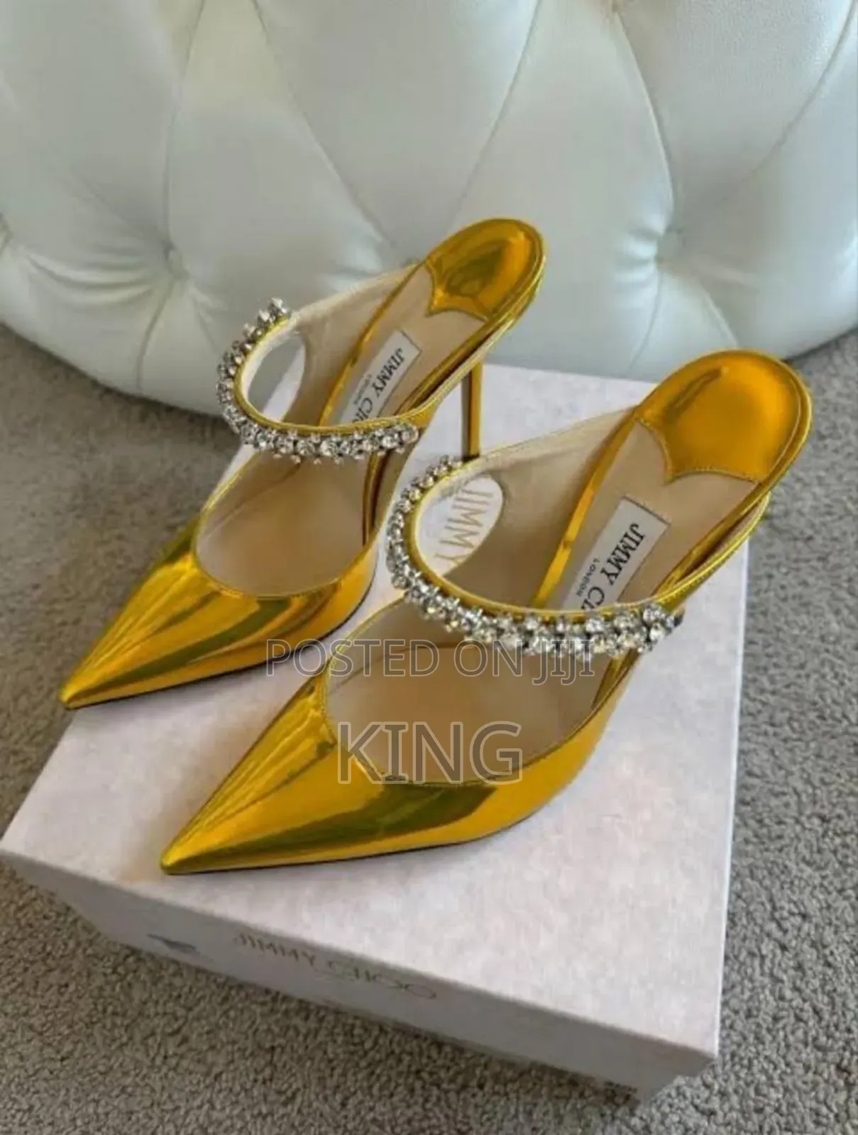 Laminated Leather Heels.