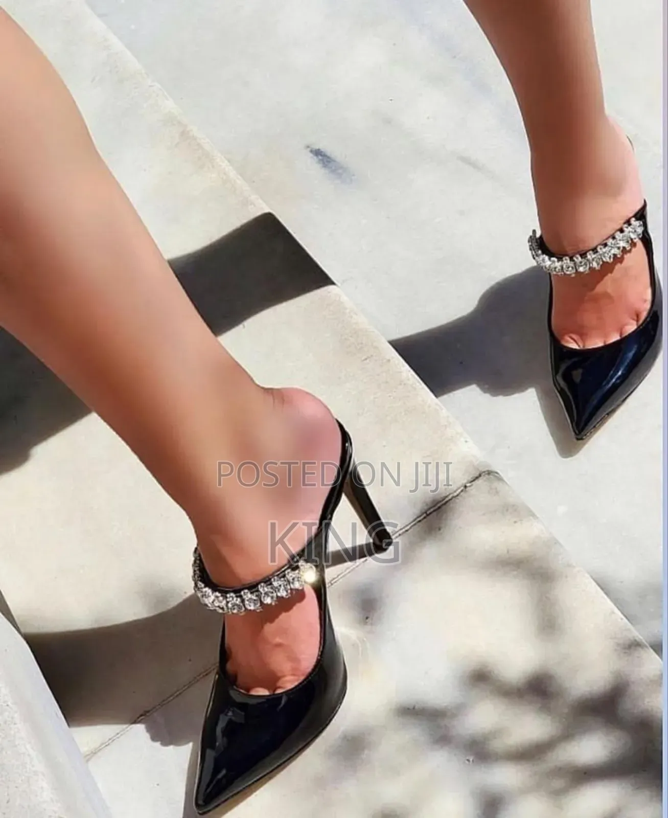 Laminated Leather Heels.