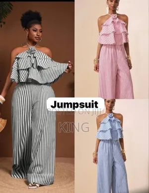 Striped Women's Jumpsuit.