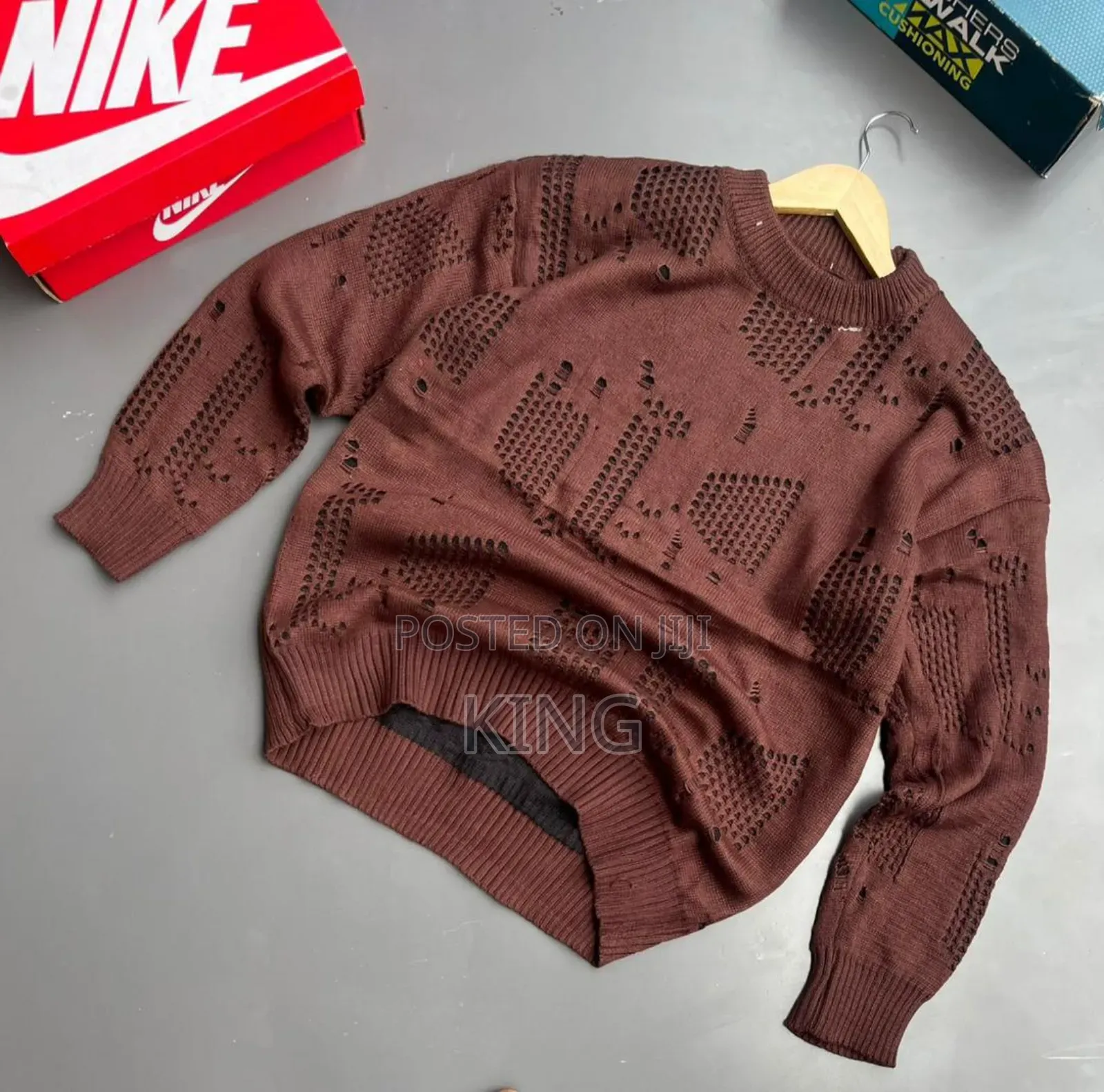 Brown , Cream, Grey, Maroon Knit Sweater