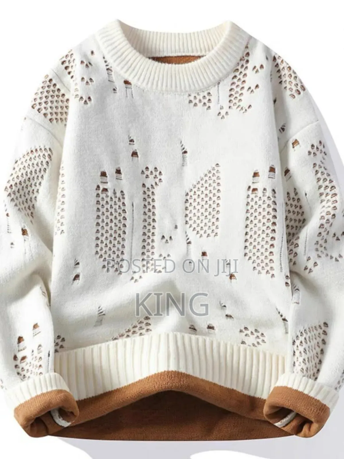 Brown , Cream, Grey, Maroon Knit Sweater