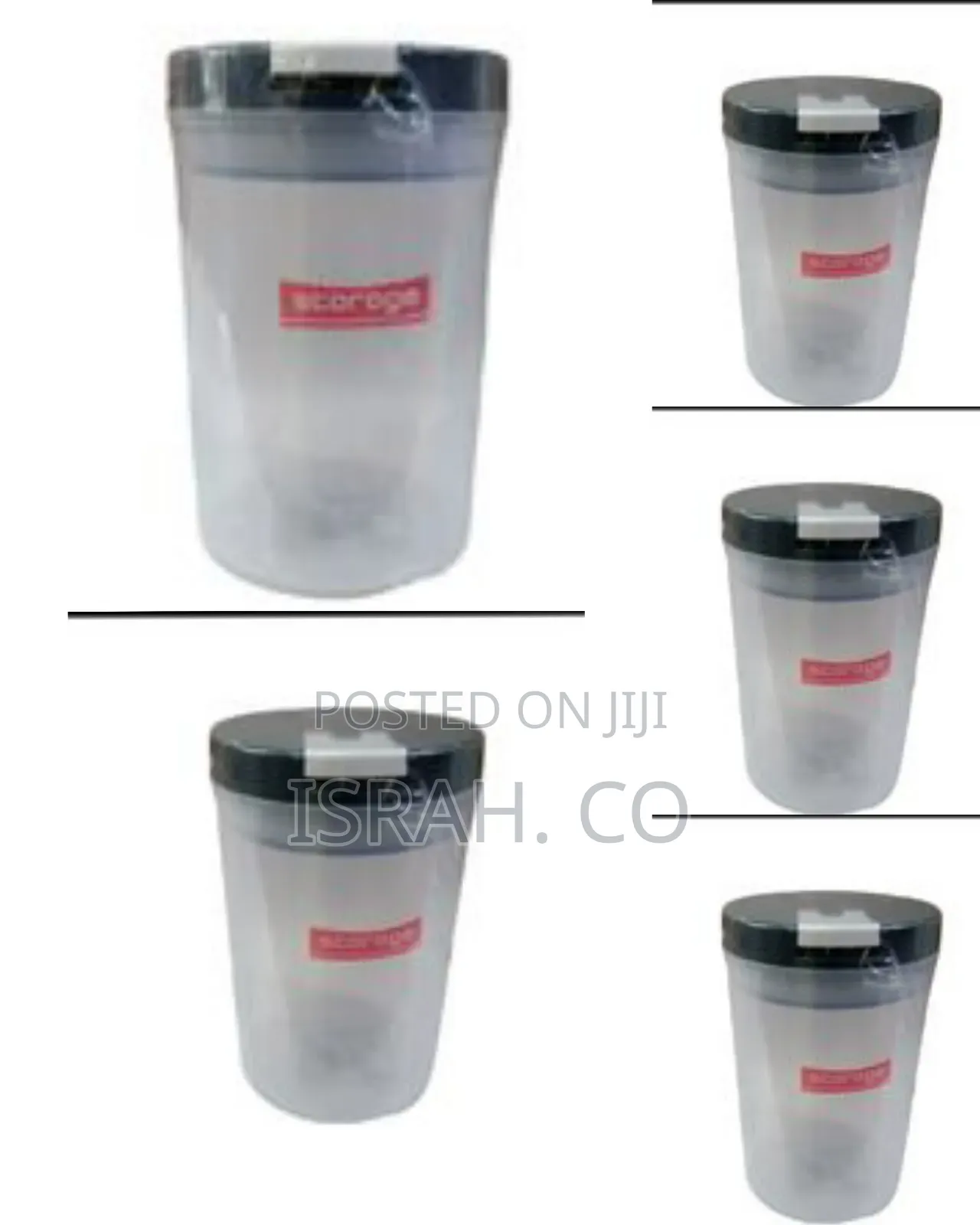 900ml Round Plastic Transparent Storage Box Tin Containers Organizer
