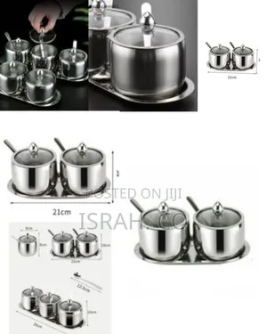 2 Pc Seasoning Containers Spice Jar Rack Condiment Salt Pepper