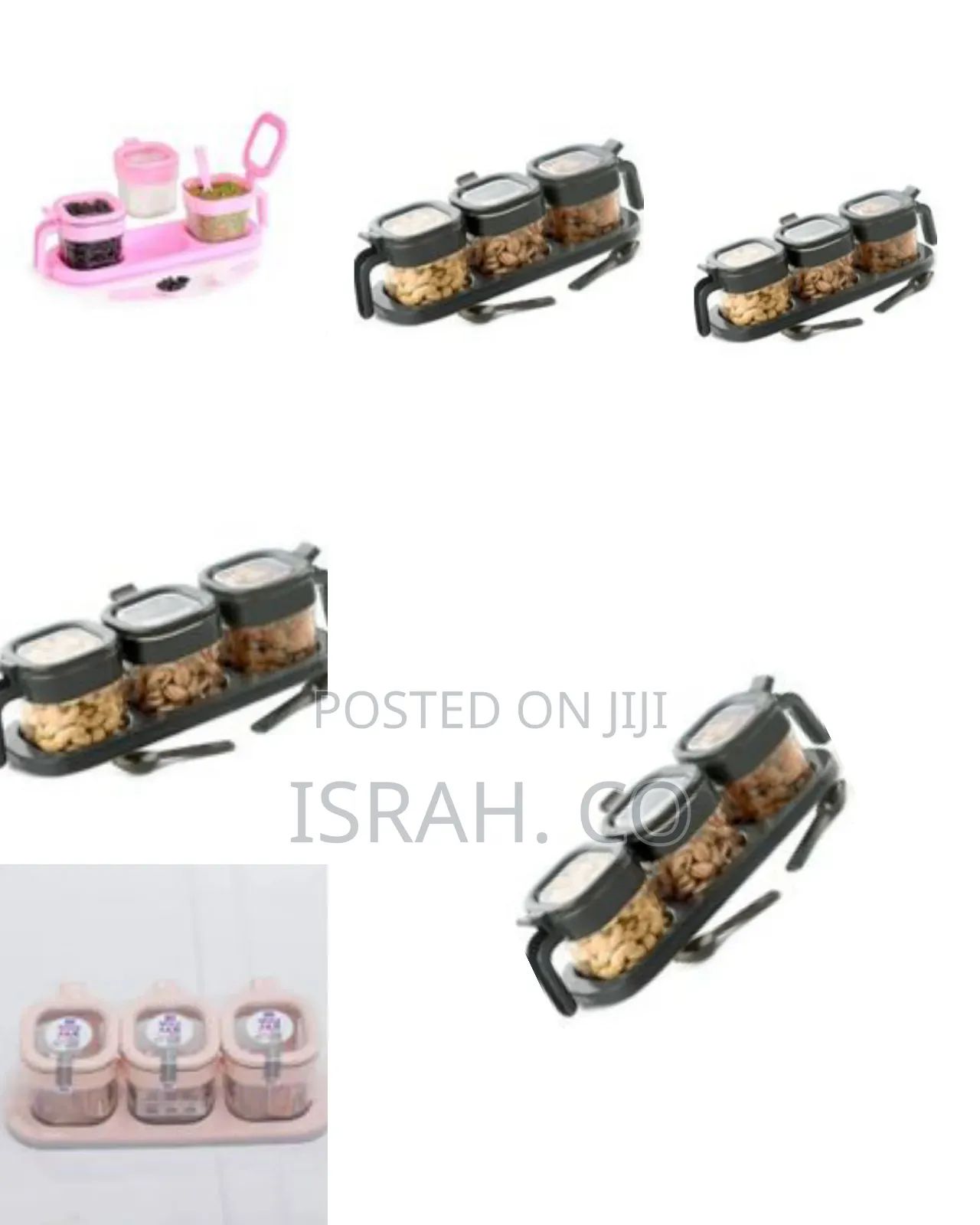 Multipurpose Plastic 3 in 1 Masala Box Transparent Plastic Seasoning