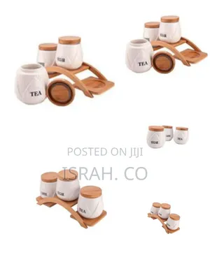 3 Piece Tea,Coffee,Sugar Bowl/Canister Storage