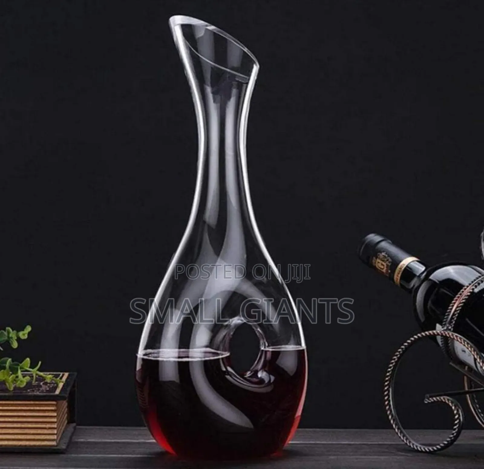 Hand-Blown, Lead-Free Crystal Glass Wine Decanter