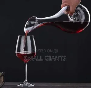 Hand-Blown, Lead-Free Crystal Glass Wine Decanter