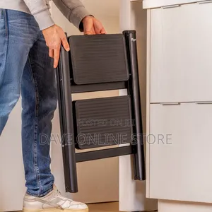 Folding Steel Stool With 2 Steps
