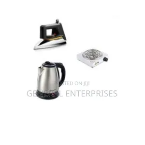 Dry Iron, Electric Kettle and a Hot Plate