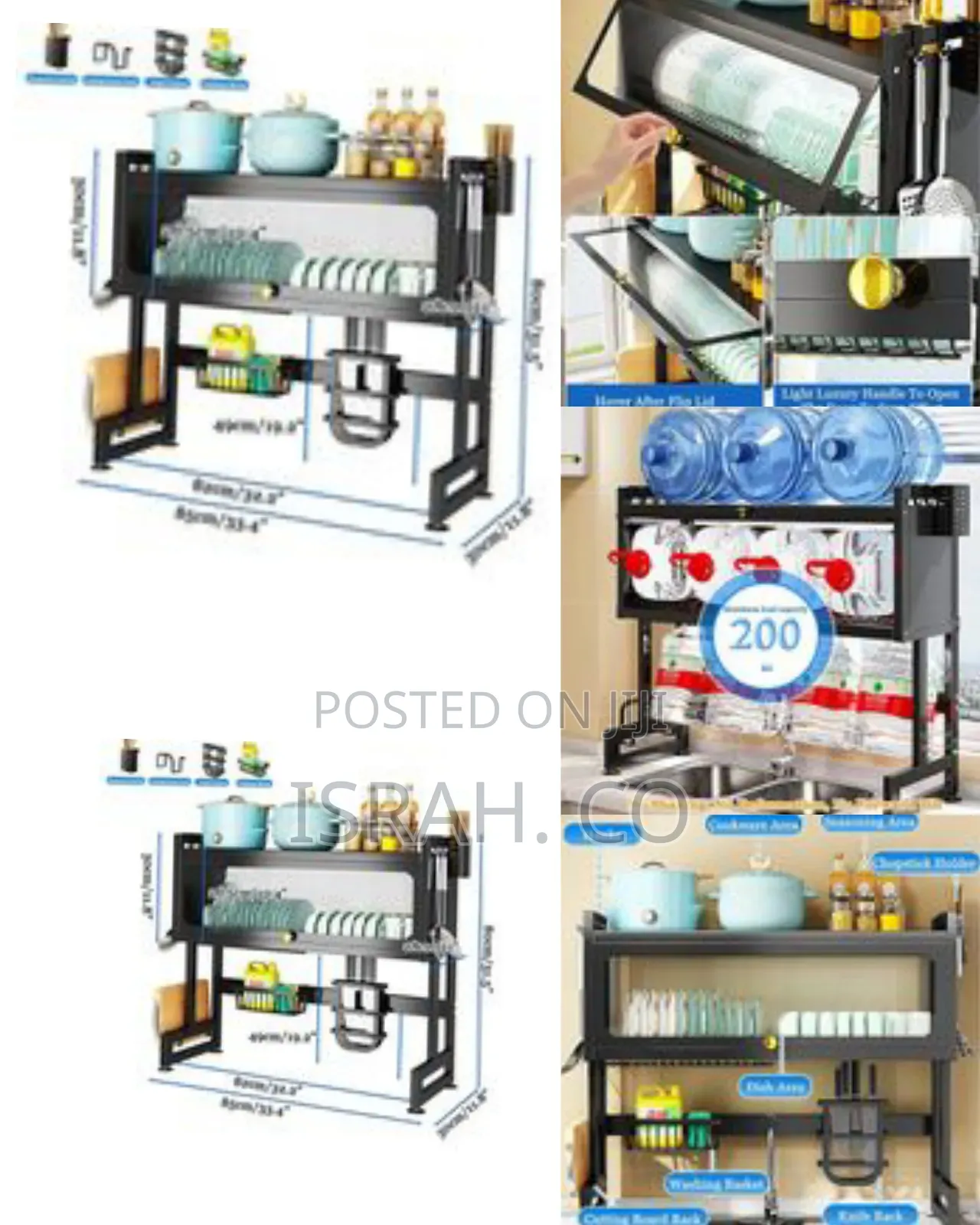 Over the Sink Dish Drying Rack Dish Drainer for Storage Kitchen