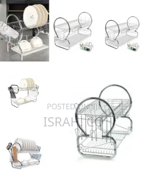 2 Tier Steel Plate Dish Drying Draining Rack