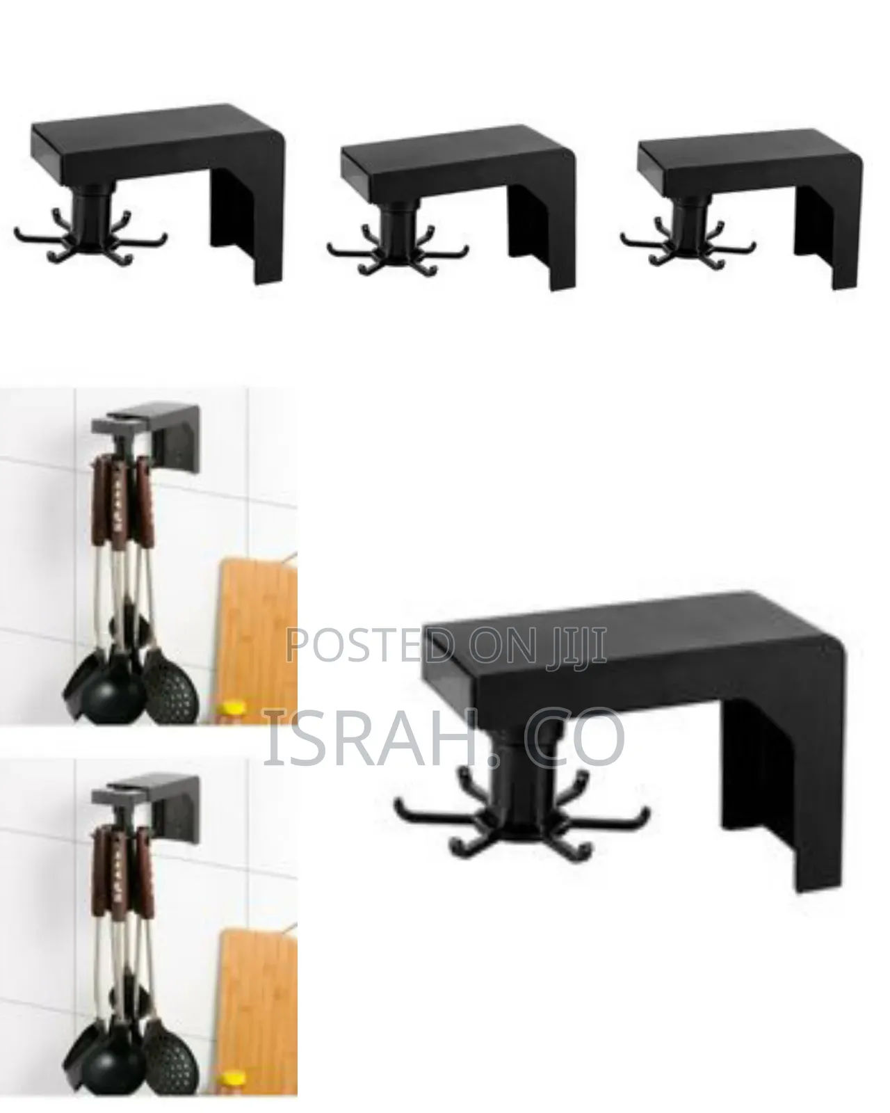 Wall Mounted Utensil Holder Organizer,360 Degree Rotating Hanger,