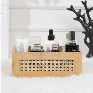 Rattan and Bamboo Storage Basket