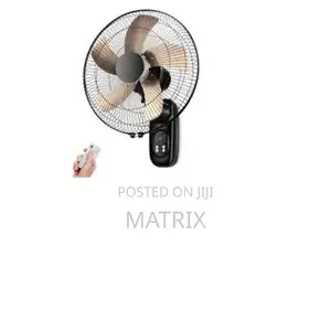 Saachi "16 Inch Wall Fan With Remote Control and 3 Speeds -Black