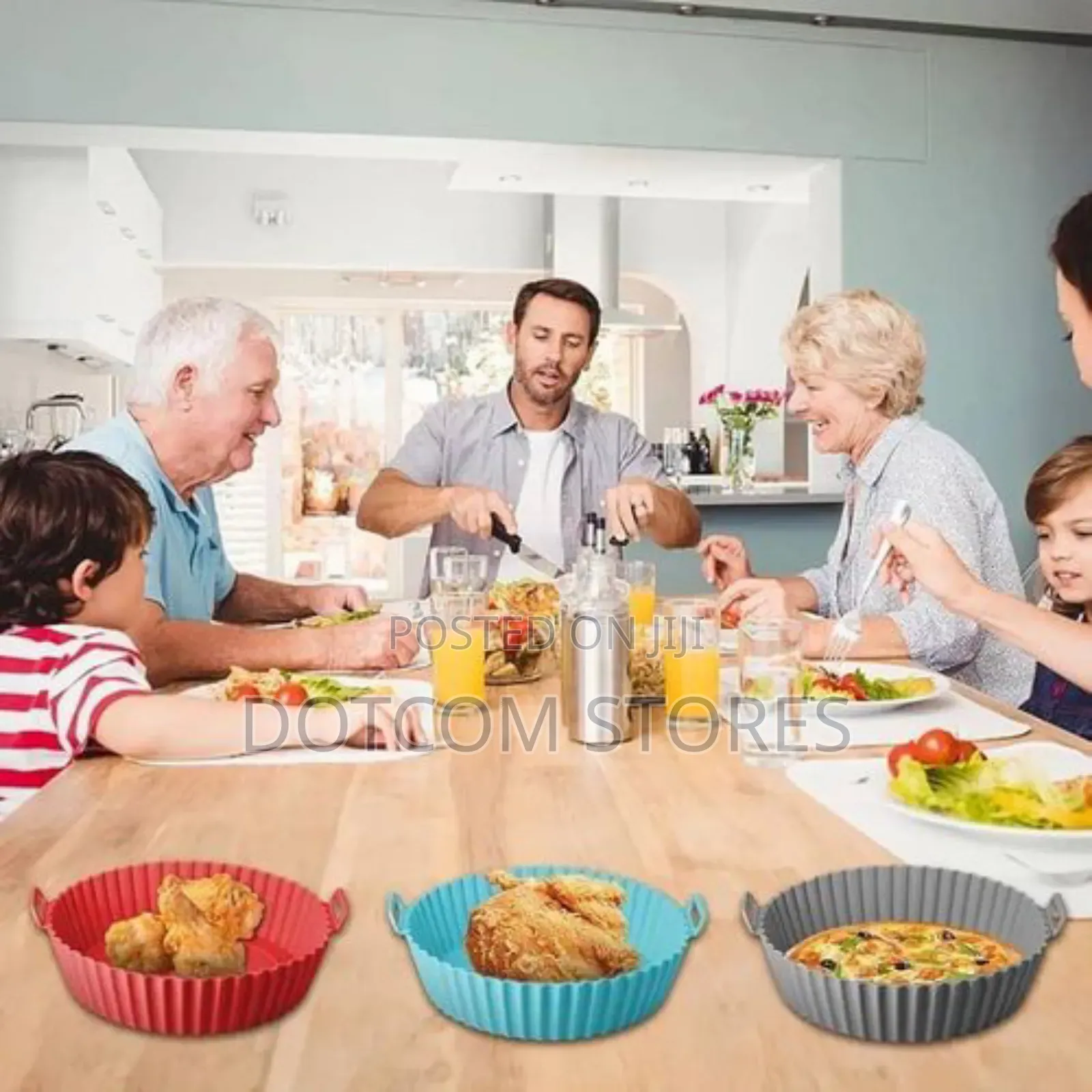 6-Set Reusable Silicone Air Fryer Liners