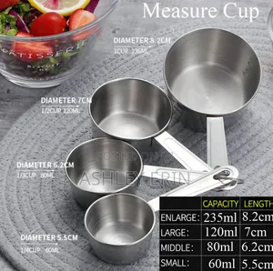4pcs Stainless Steel Measuring Cups