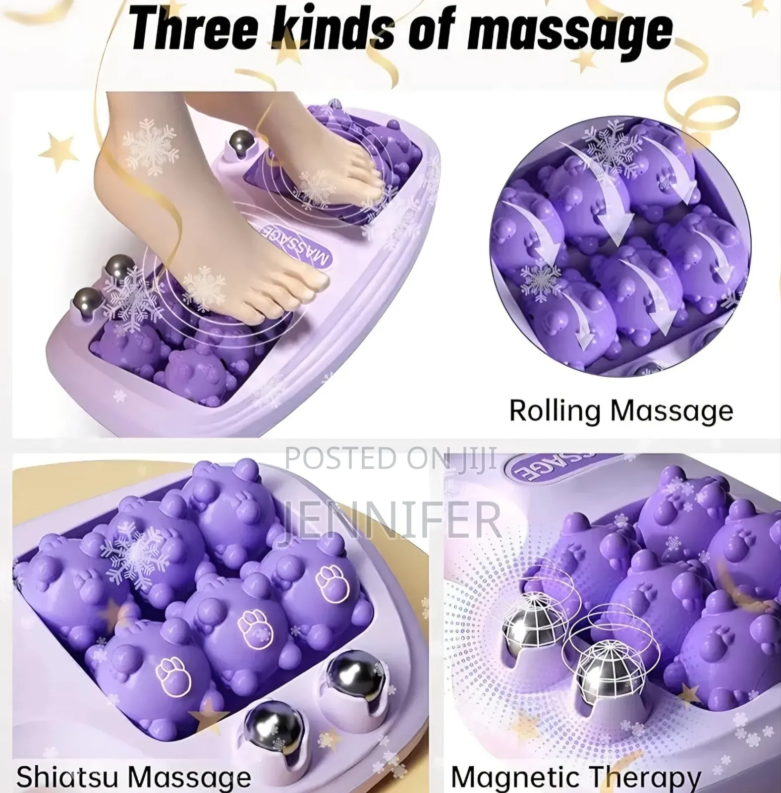 Portable Dual Foot Massage Roller.