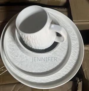 24-Piece Ceramic Dinner Set With a Rock-Glazed or Textured Matte