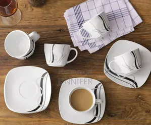 12piecea Veweet Fiona Porcelain Coffee Cups and Saucers.