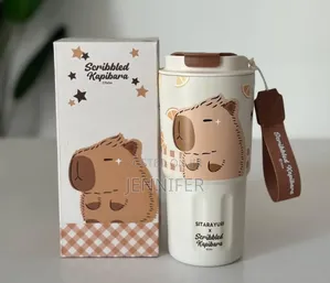 Sitarayuri X Scribbled Kapibara Insulated Travel Tumbler.