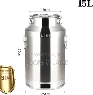15litresa Stainless Steel Food/Milk Transport Storage Can