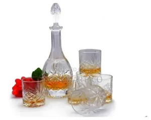 Elegant Glass Spirits Decanter and Tumbler Set
