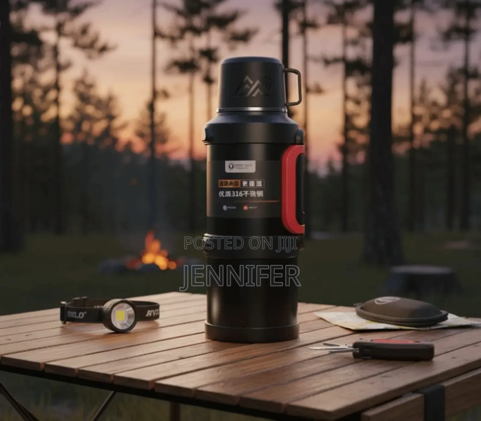 High-Capacity Stainless Steel Vacuum-Insulated Flask