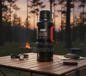 High-Capacity Stainless Steel Vacuum-Insulated Flask