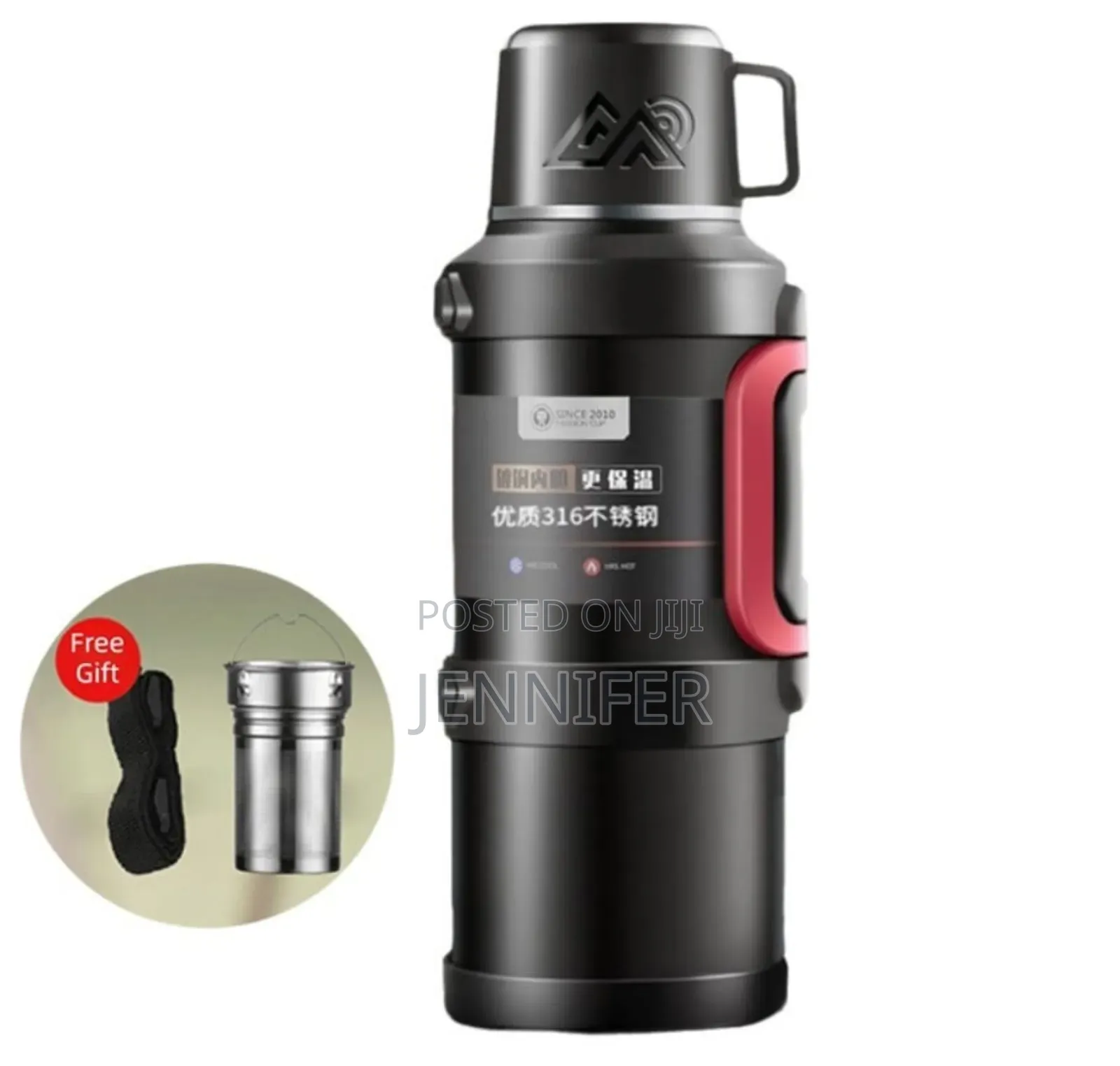 High-Capacity Stainless Steel Vacuum-Insulated Flask