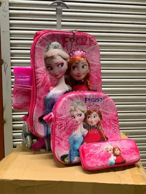 3 Set Trolley School Bag - Multi-color